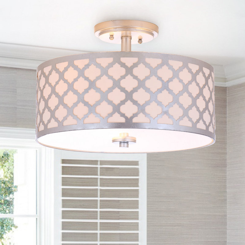 Chanston Semi Flush Mount, Silver