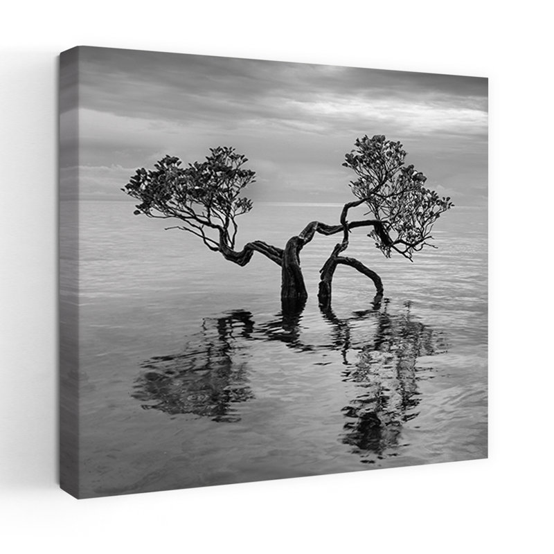 Art contemporain contemporain, paysage océanique abstrait, H 36 po x l 36 po