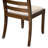 5-piece Kitchen Table set included a square Kitchen Table and 4 Light Tan Polyester Fabric stackable Chair, Antique Walnut Finish-1318520097