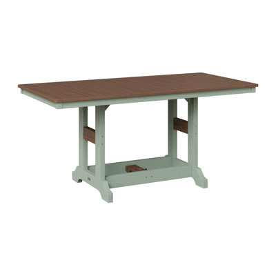 Table de salle à manger à hauteur de comptoir rectangulaire de 66 po Berlin Gardens Garden Classic