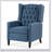 Wide Manual Wing Chair Recliner With High-Density Sponge And Durable Fabric, Perfect For Comfort And Style