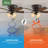 44" Durant 5 - Blade Flush Mount Ceiling Fan with Pull Chain and Light Kit Included-12031220