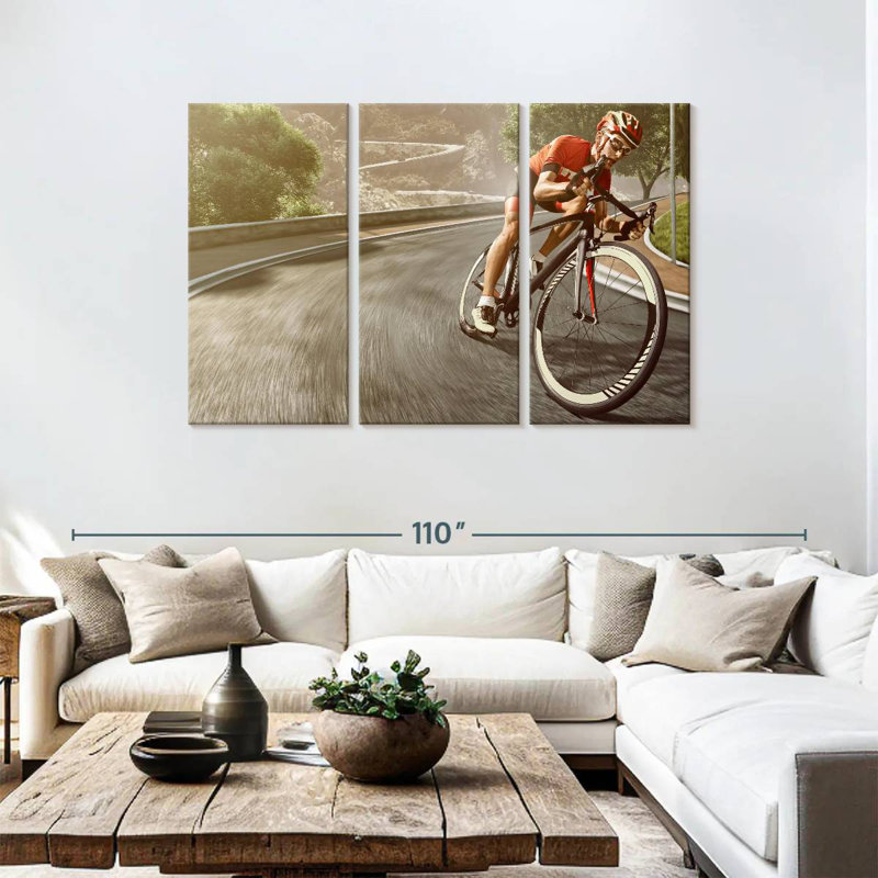 Cyclisme sur route sinueux Sireci, H 48 po x l 74 po