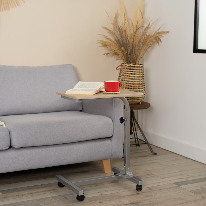 Adjustable Metal Base Writing Desk, Beech