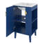 Meuble-lavabo de 20 pouces avec lavabo en céramique, ensemble de meuble-lavabo simple autoportant avec porte à fermeture douce, poignées chic en demi-lune-845629278