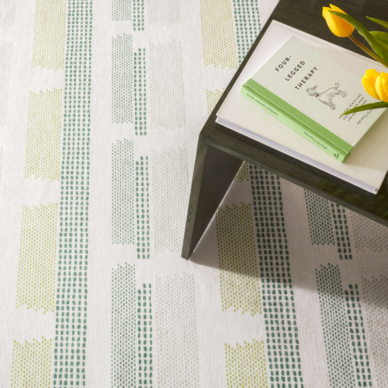 Tread Lightly Machine Washable Rug, Rectangle 5' x 8', Green