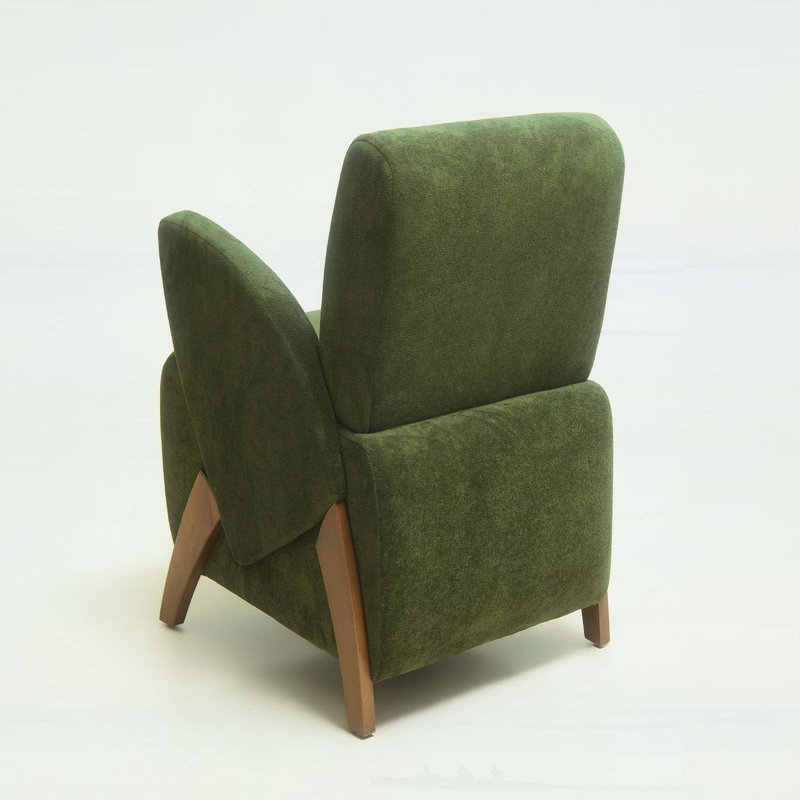 Chaise d'appoint élégante avec pieds, parfaite pour les salons compacts et les coins confortables, Vert foncé