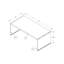 Table basse Hulo, panneaux latéraux en verre transparent, plateau en bois gris de 44 po-111861385