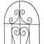 120cm H x 40cm W Metal Arched