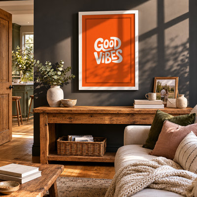 Good Vibes Typography - Framed Print