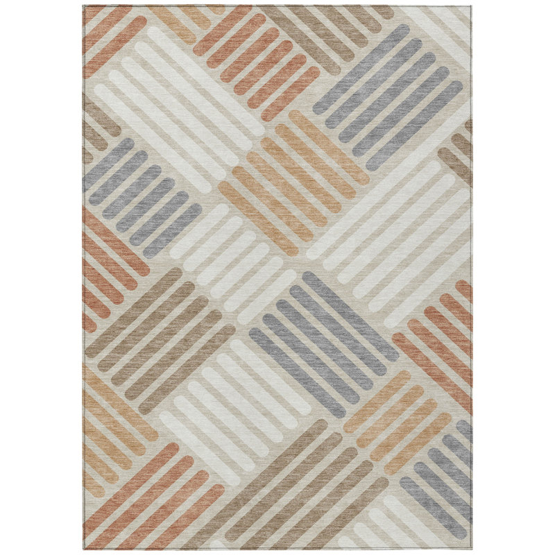 Machine Washable Indoor/Outdoor Chantille ACN2339 Geometric Rug, Rectangle 2'6" x 3'10"