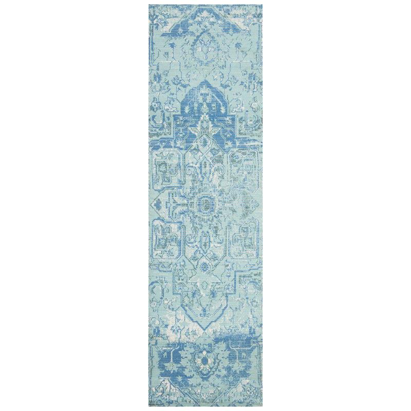 Joppatowne Hand Loomed Performance Geometric Rug, Runner 2'3" x 8'