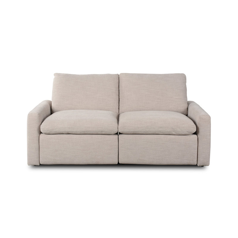 Tillery 78" Upholstered Power Reclining Loveseat, Laken Stone Performance Weave