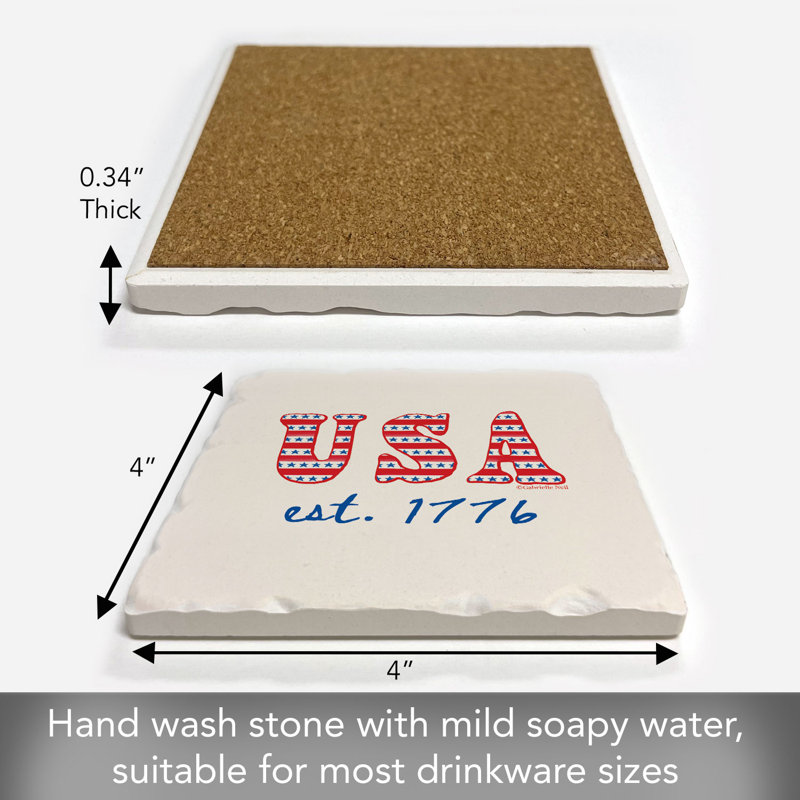 États-Unis Sous-verre 1776 à carreaux simples 1776 Créez votre propre collection