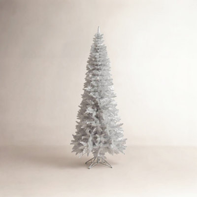 Silver Pre-Lit Fir Christmas Tree