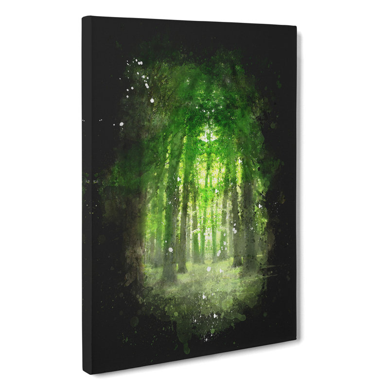 Green Forest Vol.2 - Wrapped Canvas Graphic Art, 60cm H x 40cm W x 3cm D