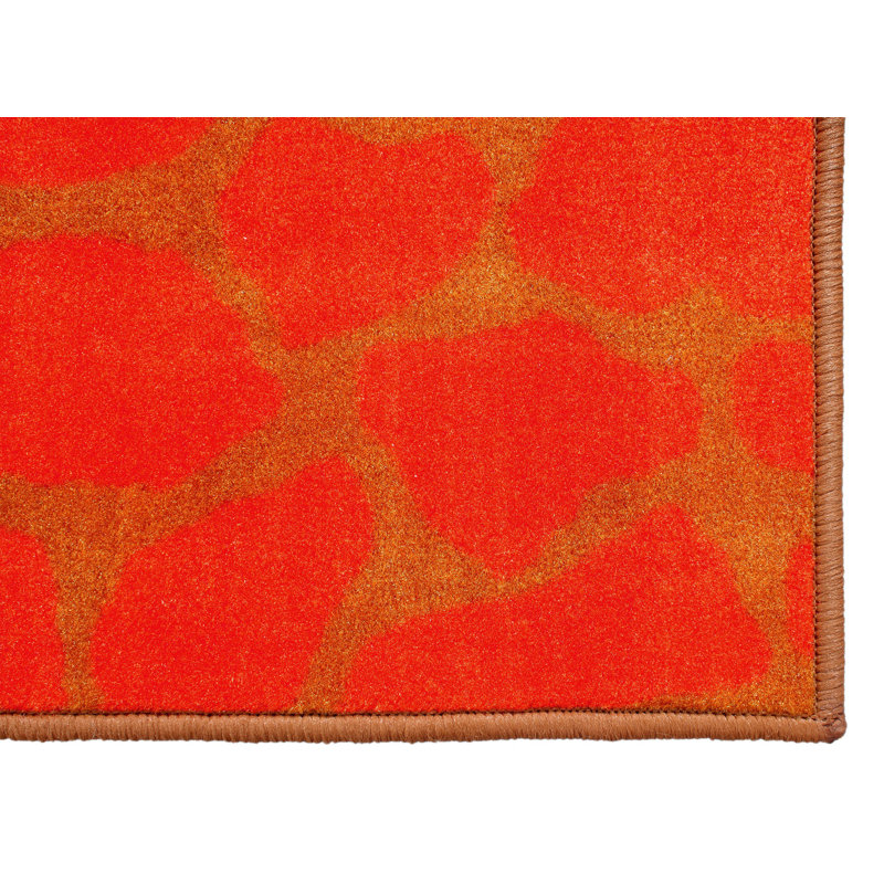 Tapis orange foncé Furnish My Place, Rond 8 pi