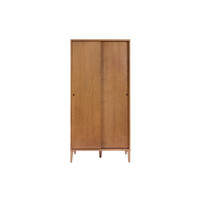 Aubrianna 2 Door Solid Wood Wardrobe