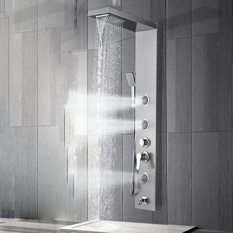 Système de douche complet, Noir mat