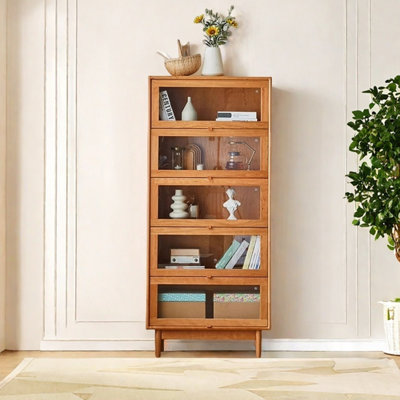 Practical bookcase in Nordic style