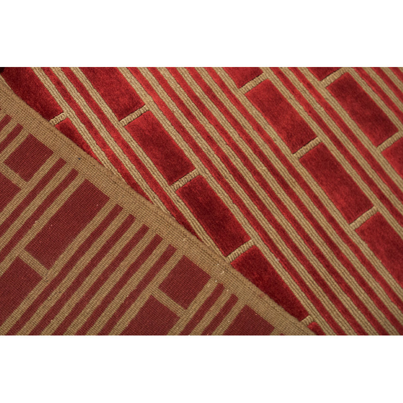 Hand-Knotted High-Quality Wine Area Rug