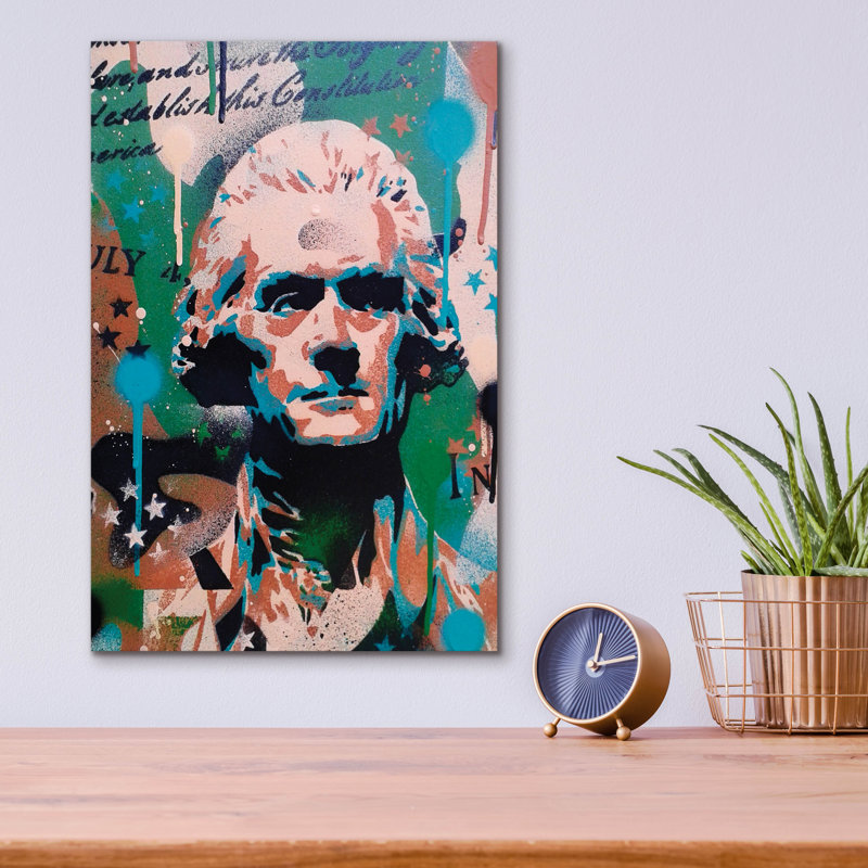 "Jefferson" par Abstract Graffiti, H 16 po x l 12 po x P 0,13 po