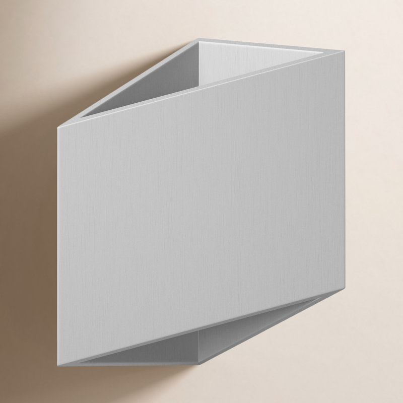 Applique murale d'extérieur 2 lumières Replay, Aluminium satiné