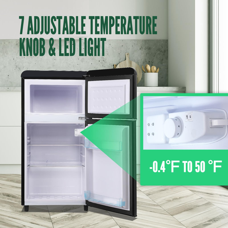 Retro Small Refrigerator, Retro Black