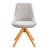 Swivel Fabric Upholstered Office Chair With Solid Wood Base-492245352
