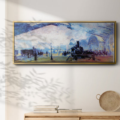 "Saint Lazare Station In Paris" par Monet, reproduction d'art sur toile