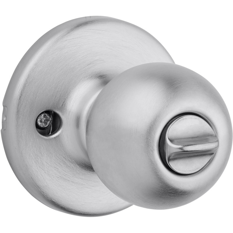 Polo Keyed Entry Knob featuring SmartKey Security, Satin Chrome