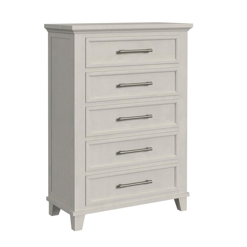 Sneed 5-Drawer Chest in Ivory, Beige