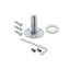 Rope Rosette with Crystal Black Door Knob-671044683