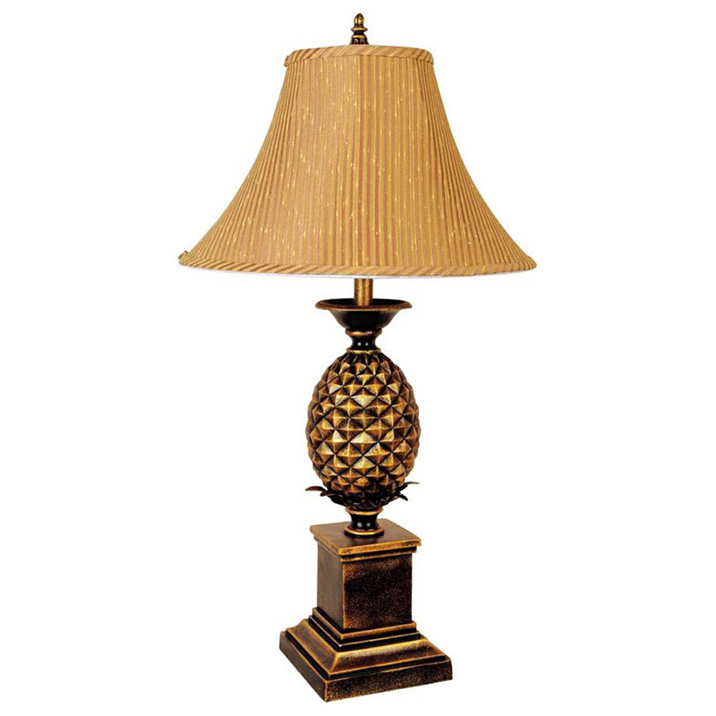 32" Tall Metal Table Lamp Pineapple design