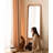 Natural wood-colored cherry wood full-length mirror floor-length mirror and full-length mirror