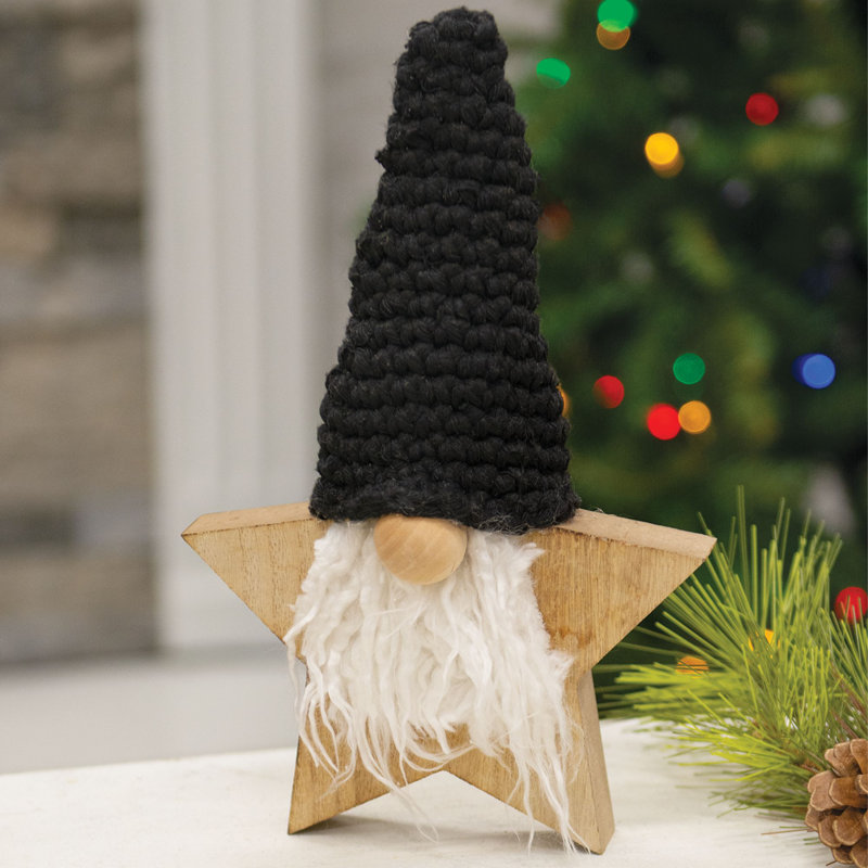 Gnome étoile en bois