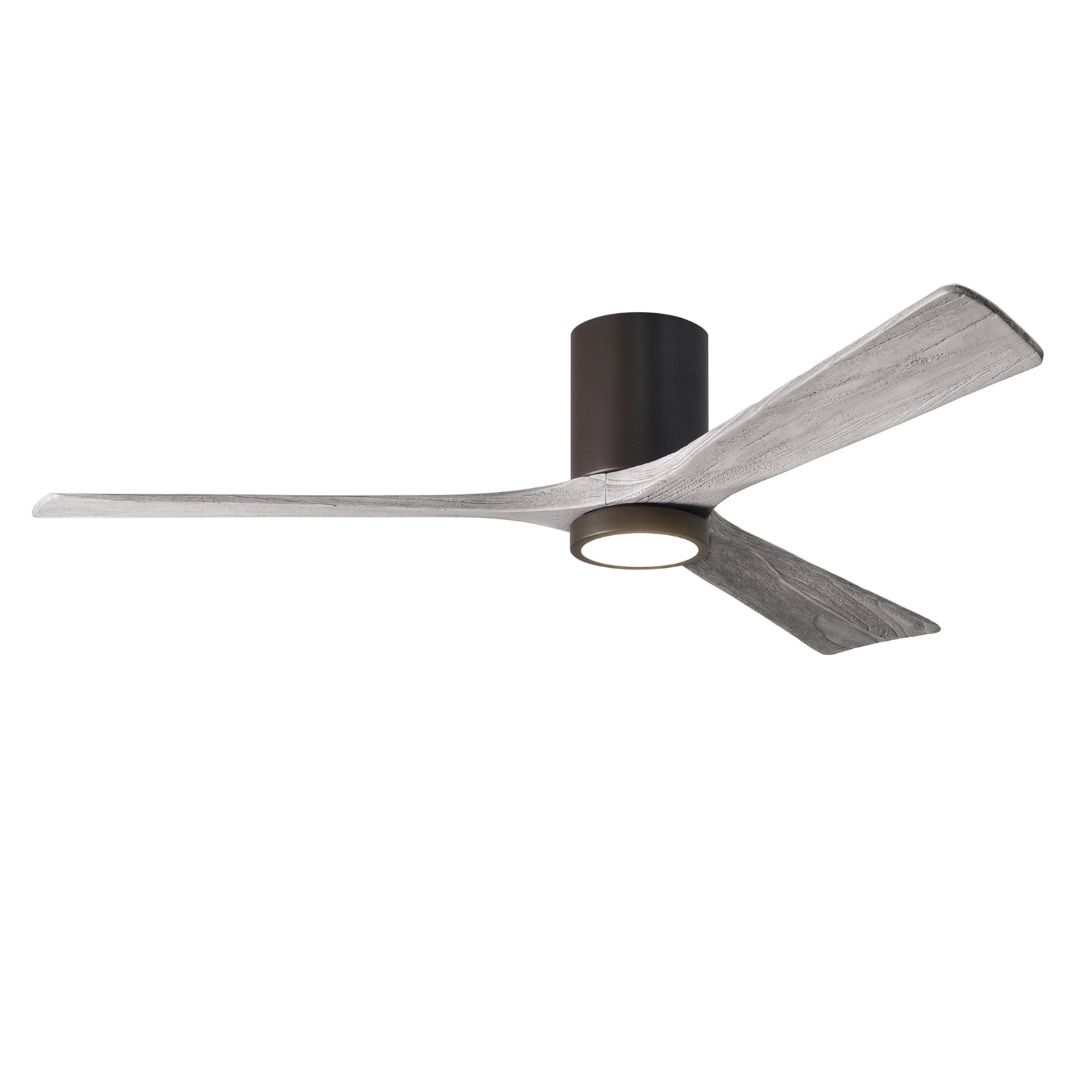 Olivier 3 Blade Ceiling Fan with LED Light Kit, Textured Bronze, Barn Wood Tone, 60"