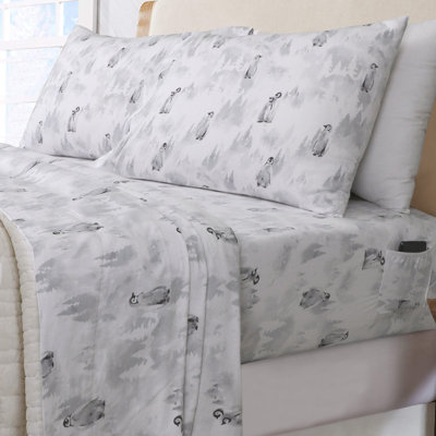 Ensemble de literie en flanelle 100 % coton