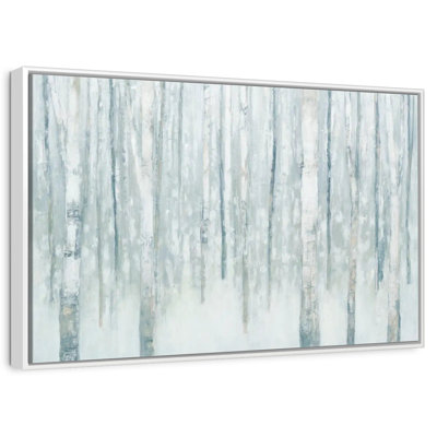 Birches in Winter Blue Grey