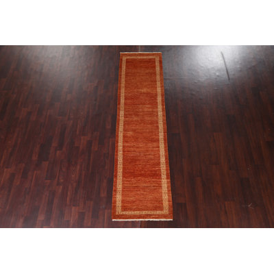 One-of-a-Kind 2'5" X 9'4" Runner Wool Area Rug in Orange