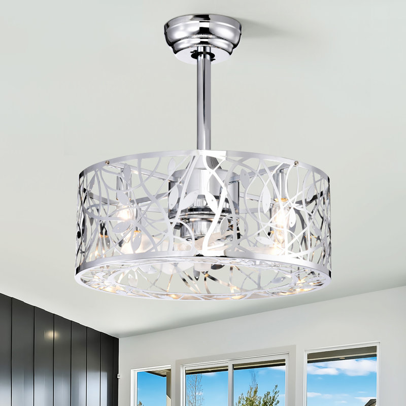 Ventilateur de plafond 18 pales 18 po, Chrome