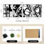 Paquet de 4, art mural noir abstrait en métal - Sculptures murales 3D minimalistes