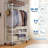 Heavy Duty Rolling Garment Rack 3 Tiers Adjustable Wire Shelving Clothes Rack with Rods and Side Hooks,Storage Closet Clothing Rack with Wheels White 15.7" D x 29.5" W x 74.5" H