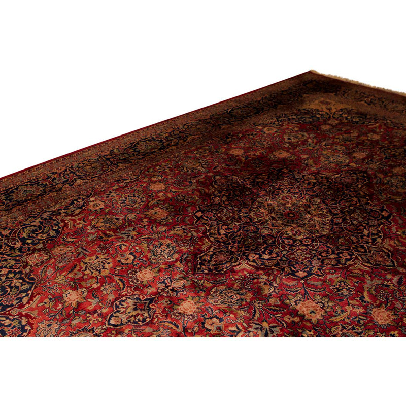 Wool Oriental Area Rug in Navy