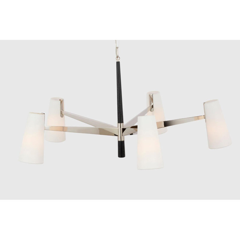 Olina 5 - Light Chandelier, Polished Nickel/Ebony