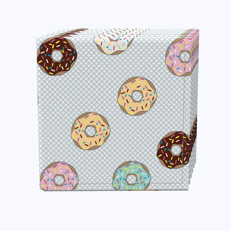 100% Cotton Abstract Square Napkin