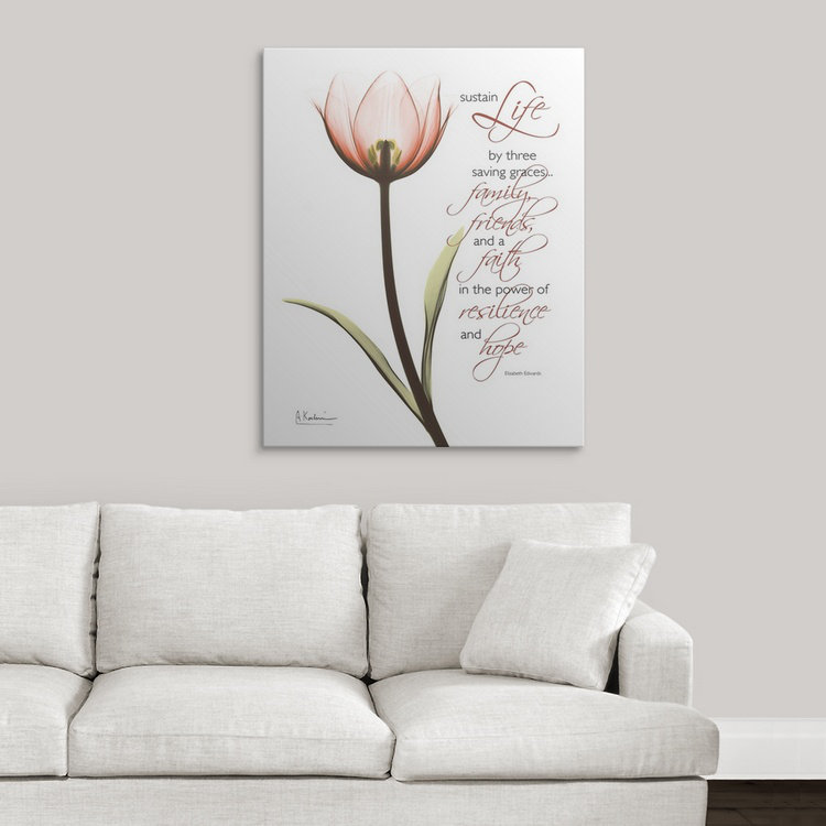 "Manigault" Tulip X-Ray par Kiranjit, reproduction de photo, H 14 po x l 11 po x P 1,25 po, Toile