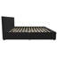Tori Mid-Century Modern Upholstered Bed with Storage & Wooden Frame