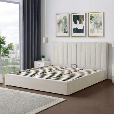 Evelynne Fabric Ottoman Bed Frame with Storage - 