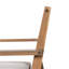 Ensemble de 2 chaises de patio en bois d'acacia robuste, siège imperméable confortable, capacité de 400 lb, structure de couleur naturelle